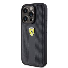 Ferrari Leather Carbon Vertical Red Line Case hind ja info | Telefoni kaaned, ümbrised | kaup24.ee