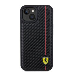 Ferrari Leather Carbon Vertical Red Line Case цена и информация | Чехлы для телефонов | kaup24.ee