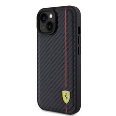 Ferrari Leather Carbon Vertical Red Line Case hind ja info | Telefoni kaaned, ümbrised | kaup24.ee