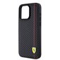 Ferrari Leather Carbon Vertical Red Line Case цена и информация | Telefoni kaaned, ümbrised | kaup24.ee