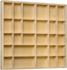 Деревянный ящик для хранения на 28 отделений 44.5 х 40 см., коричневый цена и информация | Ящики для вещей | kaup24.ee