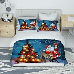 Jõulu voodipesukomplekt 200 x 200cm, 3 osa hind ja info | Voodipesukomplektid | kaup24.ee