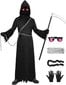 Alaiyaky Grim Reaper Halloweeni kostüüm täiskasvanutele, 175-185 cm hind ja info | Karnevali kostüümid | kaup24.ee