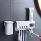 UV-hambaharja hoidja koos pasta jaoturiga- must hind ja info | Vannitoa sisustuselemendid ja aksessuaarid | kaup24.ee