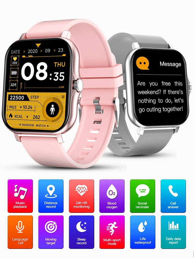 ToParts4u Pink hind ja info | Nutikellad (smartwatch) | kaup24.ee