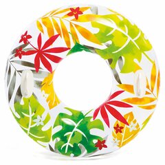 Плавательный круг XL, 97 см, цветные листья цена и информация | Надувные и пляжные товары | kaup24.ee