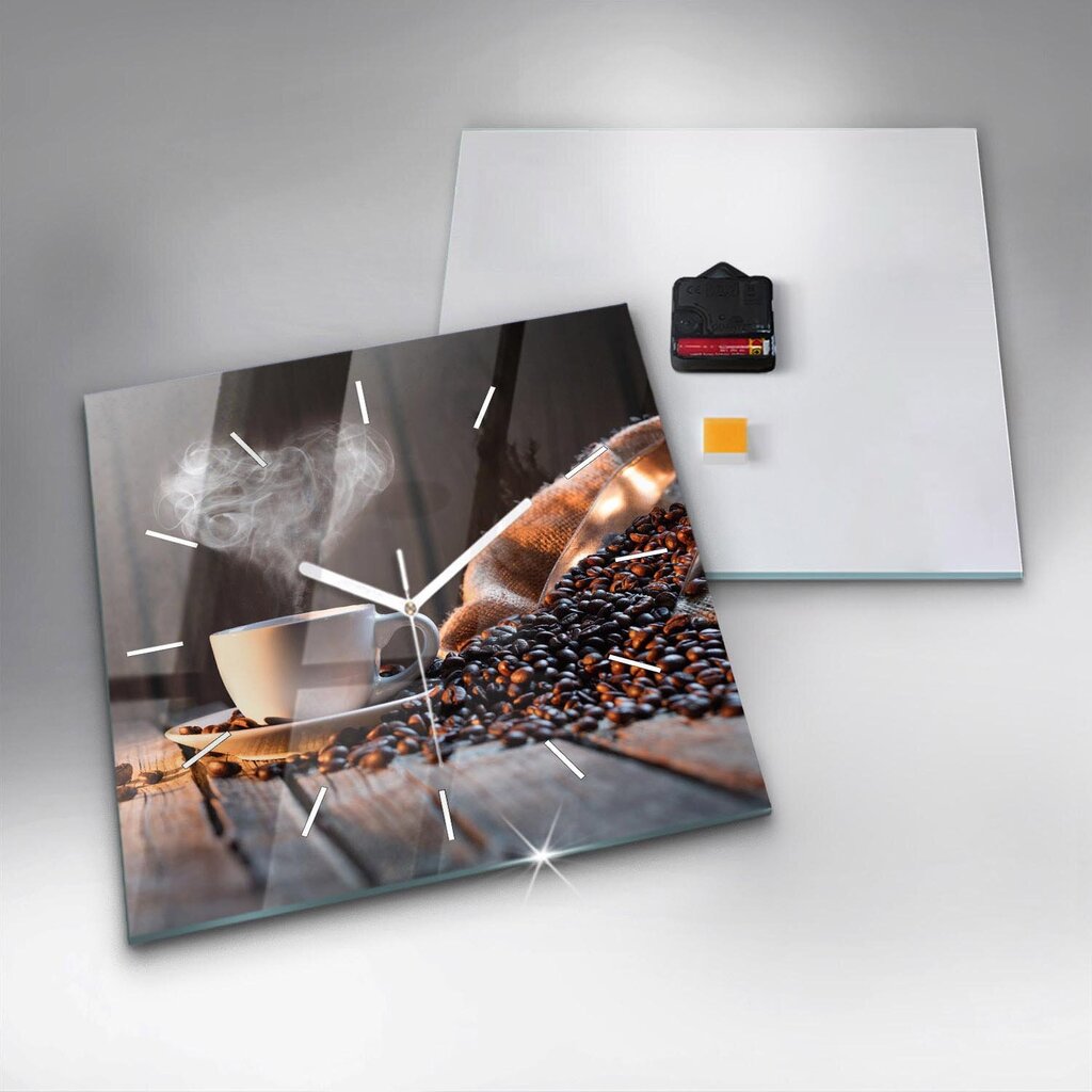 Seinakell Tass Kohvi, 30x30 cm цена и информация | Kellad | kaup24.ee