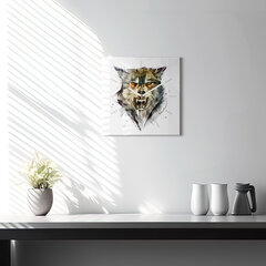 Seinakell Joonistatud Hundi Portree, 30x30 cm hind ja info | Kellad | kaup24.ee