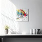 Seinakell Värviline Papagoi Lennul, 30x30 cm hind ja info | Kellad | kaup24.ee
