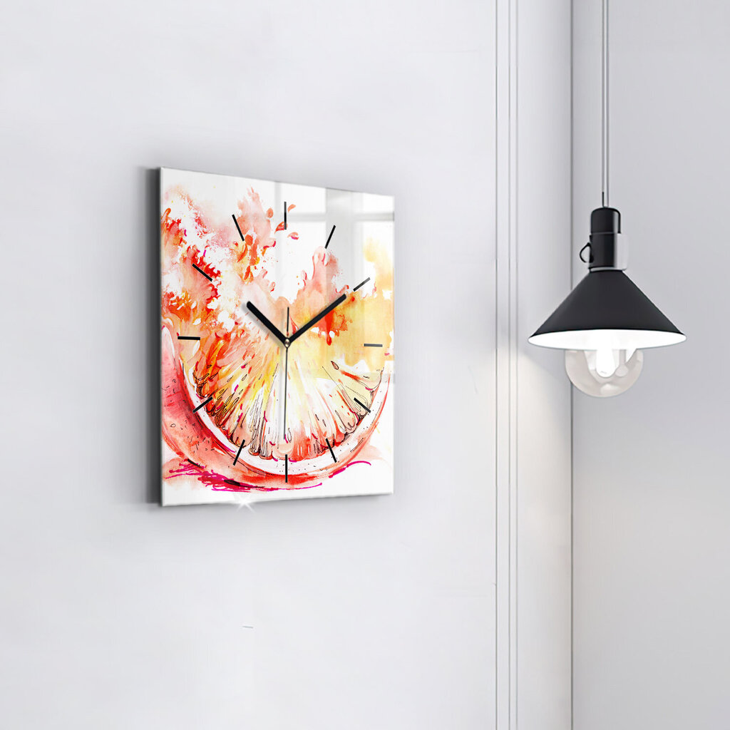 Seinakell Värvitud Oranž, 30x30 cm hind ja info | Kellad | kaup24.ee