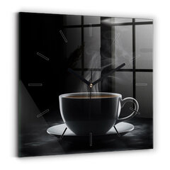 Seinakell Tass Musta Kohvi, 30x30 cm hind ja info | Kellad | kaup24.ee