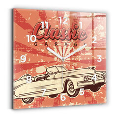 Seinakell Vintage Retro Auto, 30x30 cm hind ja info | Kellad | kaup24.ee