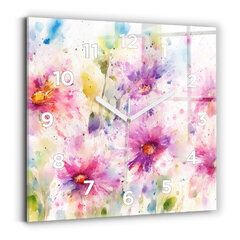 Seinakell Värvitud Lilled, 30x30 cm hind ja info | Kellad | kaup24.ee