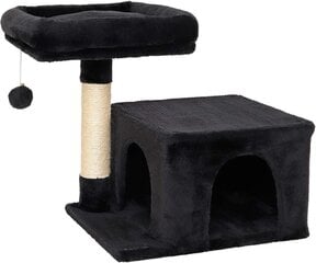 Lionto majaga kassikraabits, 50 cm, must hind ja info | Kassi kraapimispuud | kaup24.ee
