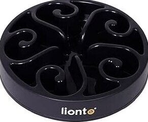 Aeglase söömise kauss loomadele Lionto, 30 cm, must hind ja info | Toidukausid loomadele | kaup24.ee