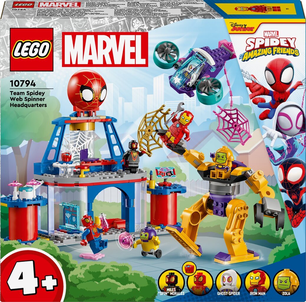 10794 Lego® Marvel Ämblikumeeskonna võrgukeerutamise peakorter hind ja info | Klotsid ja konstruktorid | kaup24.ee