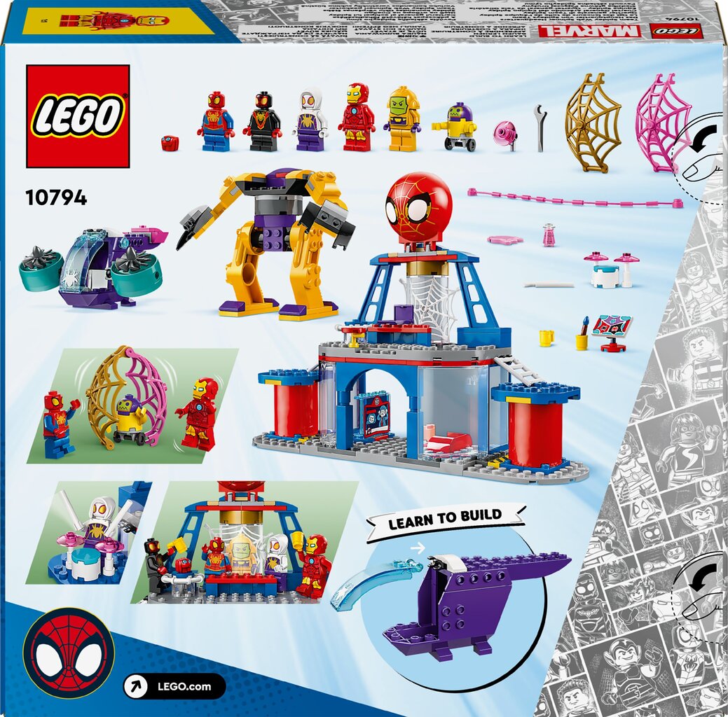 10794 Lego® Marvel Ämblikumeeskonna võrgukeerutamise peakorter hind ja info | Klotsid ja konstruktorid | kaup24.ee