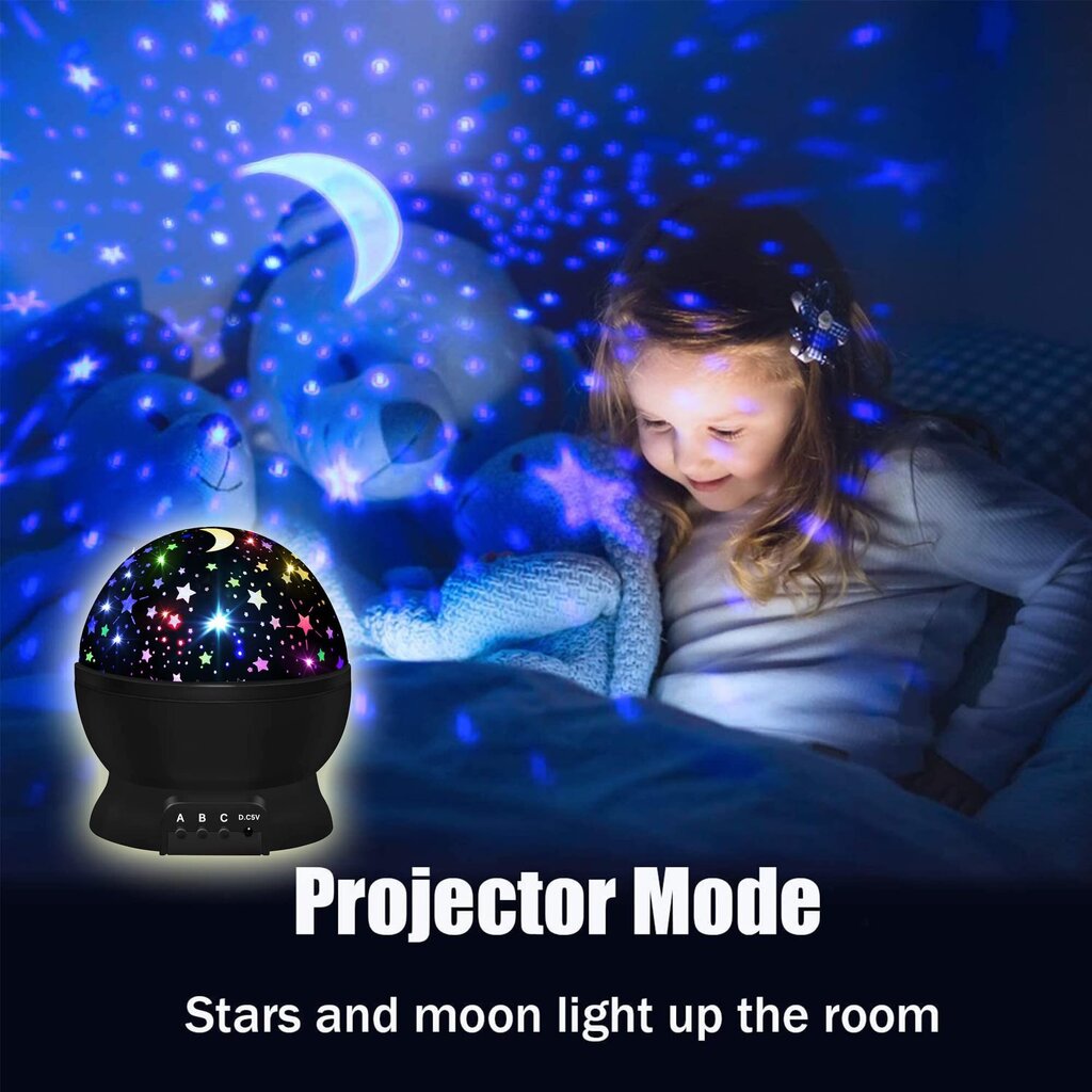 Carbonpro LED pöörlev tähistaeva projektor - öölamp hind ja info | Peokaunistused | kaup24.ee