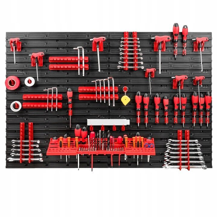 Tööriistasein erinevate riiulitega PAfen 1152 x 780 mm hind ja info | Tööriistakastid, tööriistahoidjad | kaup24.ee