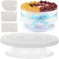 Pöörlev taldrik + 3 spaatlit koogi kaunistamiseks цена и информация | Lauanõud ja kööginõud | kaup24.ee