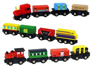 Деревянный магнитный поезд и вагон, 12 шт. цена и информация | Игрушки для мальчиков | kaup24.ee