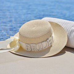Pruudi õlgkübar, "bride" hind ja info | Originaalsed mütsid | kaup24.ee
