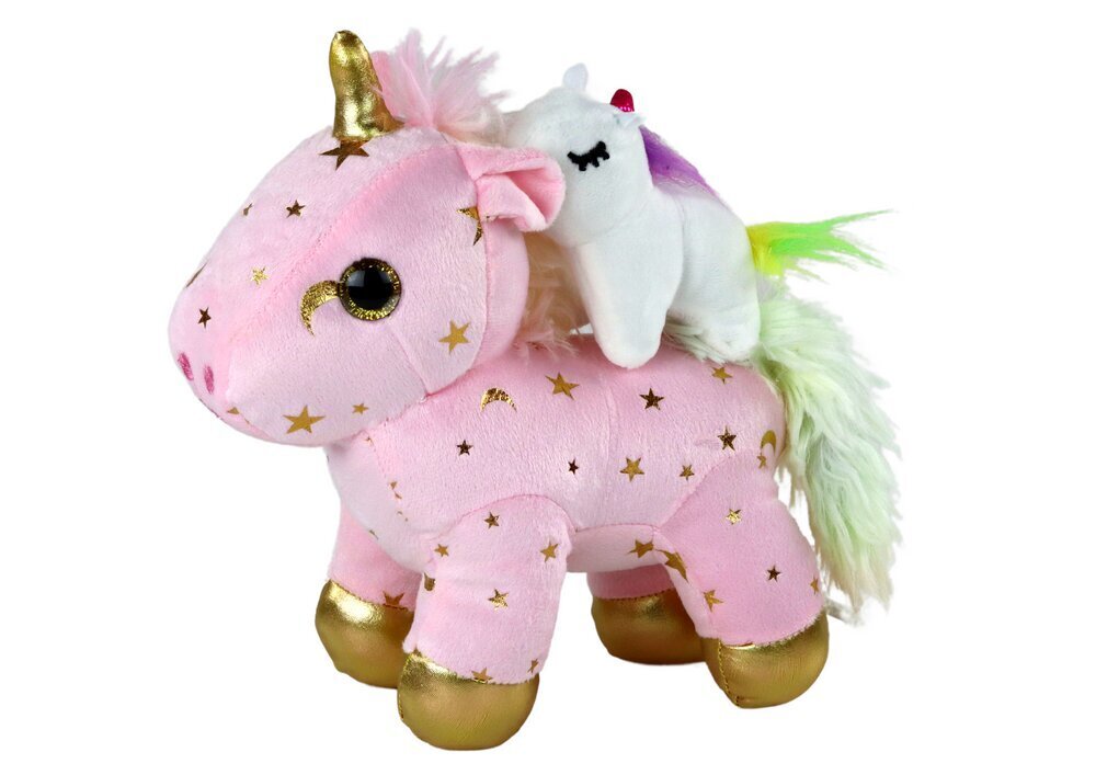 Pehme ükssarviku komplekt tähtedega, roosa hind ja info | Pehmed mänguasjad | kaup24.ee