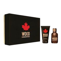 Komplekt Dsquared2 Wood meestele: tualettvesi EDT, 30 ml + dušigeel, 50 ml hind ja info | Meeste parfüümid | kaup24.ee