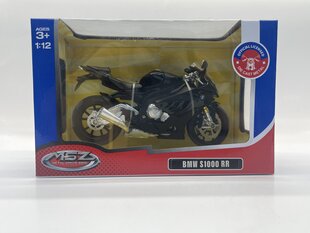 Игрушечный мотоцикл МСЗ БМВ, 1:12, черный цена и информация | Игрушки для мальчиков | kaup24.ee