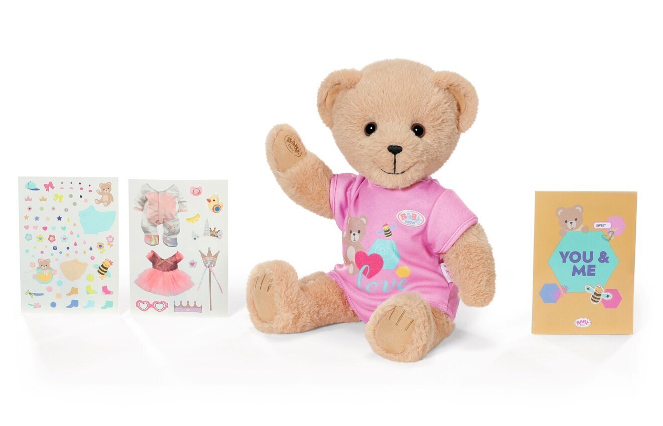 Baby Born Pehme mängukaru roosa, 43cm hind ja info | Tüdrukute mänguasjad | kaup24.ee