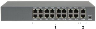 Apti switch poe apti-poe1602g-240w 16 porti цена и информация | Коммутаторы (Switch) | kaup24.ee