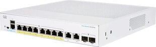 Cisco cbs250-8p-e-2g | lüliti | 8x rj45 1000mb/s poe, 2x rj45/sfp kombinatsioon, 67w цена и информация | Коммутаторы (Switch) | kaup24.ee