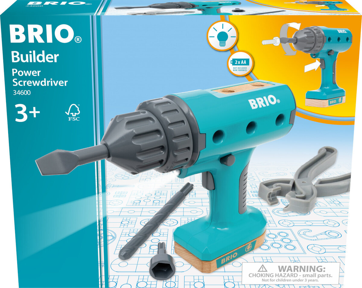 BRIO Builder 34600 - Builder Power tööriist hind ja info | Poiste mänguasjad | kaup24.ee