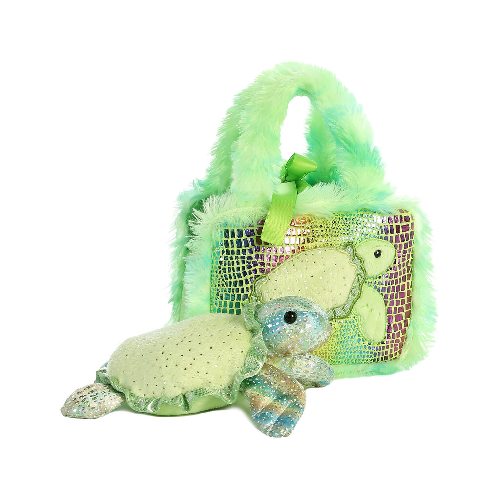 Pehme mänguasi koos käekotiga Aurora Fancy Pals Kilpkonn, 20 cm цена и информация | Pehmed mänguasjad | kaup24.ee