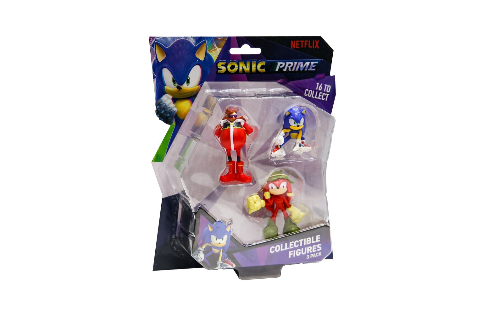 Figuuride komplekt Sonic, 3 tk, 6,5 cm hind ja info | Poiste mänguasjad | kaup24.ee