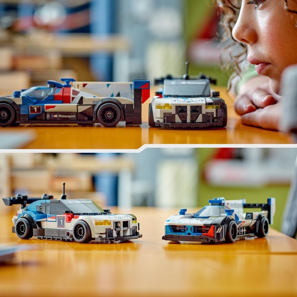 76922 Lego® Speed Champions võidusõiduautod Bmw M4 GT3 ja Bmw M Hybrid V8 цена и информация | Klotsid ja konstruktorid | kaup24.ee