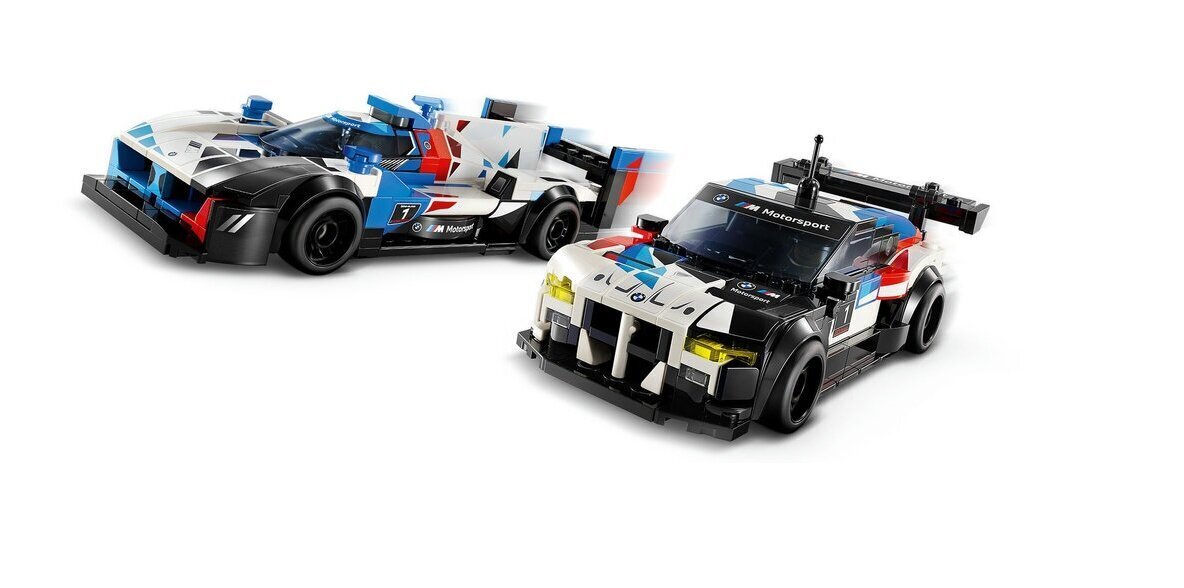 76922 Lego® Speed Champions võidusõiduautod Bmw M4 GT3 ja Bmw M Hybrid V8 цена и информация | Klotsid ja konstruktorid | kaup24.ee