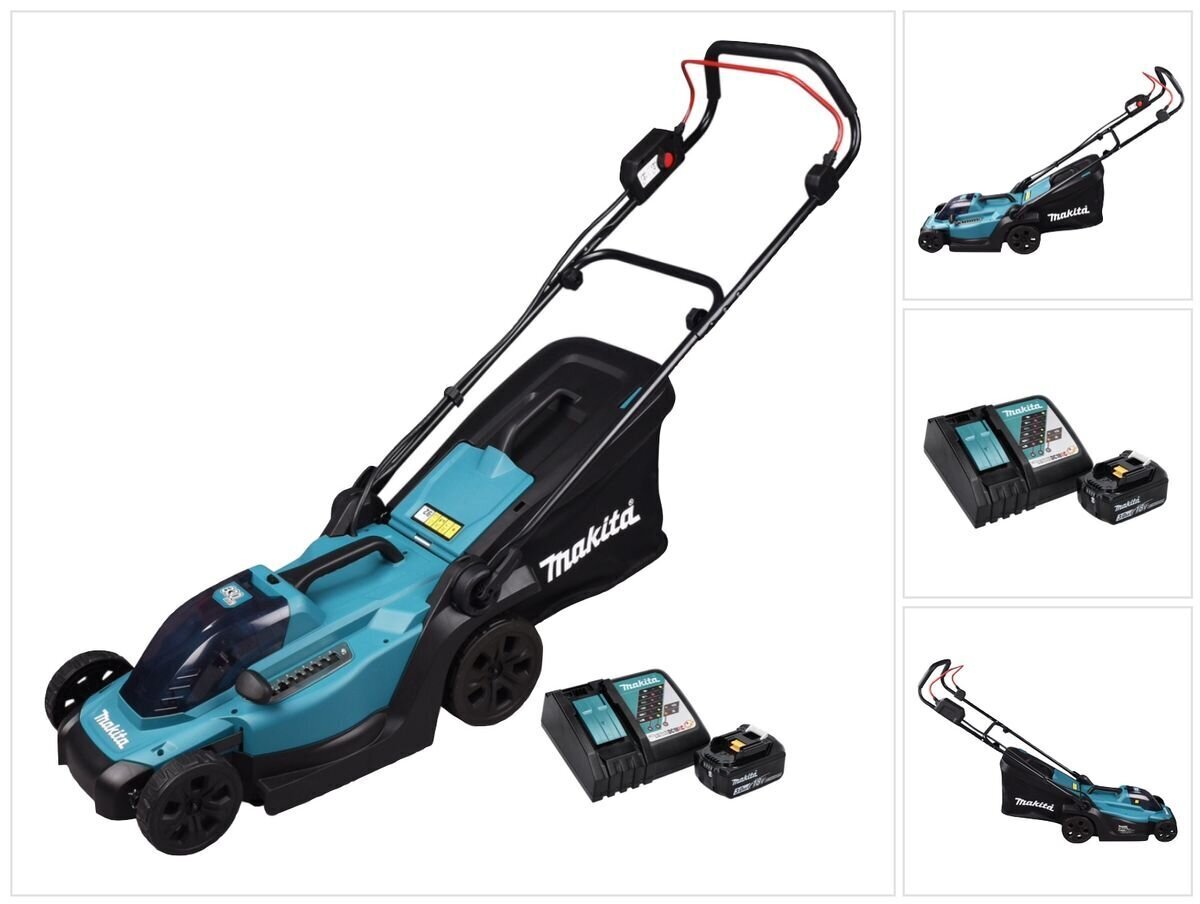 Akumuruniiduk Makita DLM 330 RF 18 V, koos akuga 3,0 Ah ja laadijaga цена и информация | Muruniidukid | kaup24.ee