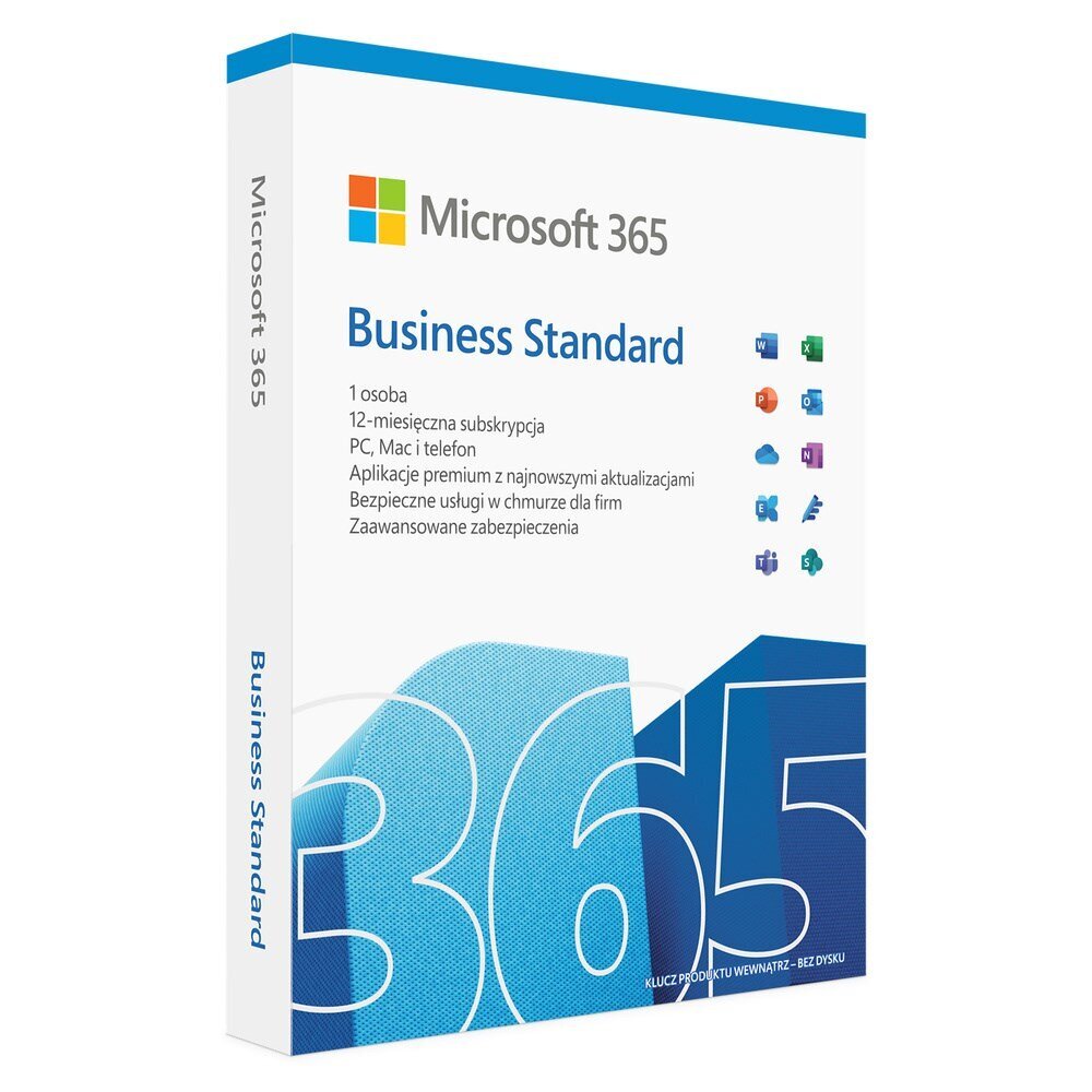 Microsoft Office 365 Business Standard 1 litsents (-id) tähtajatu tellimus – poola keeles hind ja info | Microsoft Office, kontoritarkvara | kaup24.ee