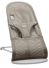 BabyBjörn lamamistool koos mänguasjaga Bliss Mesh, grey/beige цена и информация | Шезлонги и качели | kaup24.ee