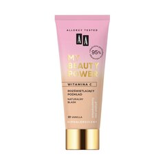 Осветляющая основа под макияж AA My Beauty Power, 01 Vanilla, 30 мл цена и информация | Пудры, базы под макияж | kaup24.ee