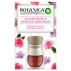 Air Wick Elektriline hajuti ja täidis Botanica Eksootiline roos ja Aafrika geraanium 19 ml hind ja info | Õhuniisutajad | kaup24.ee