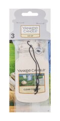 Освежитель воздуха для автомобиля Yankee Candle Clean Cotton, 3 шт. цена и информация | Освежители воздуха для салона | kaup24.ee