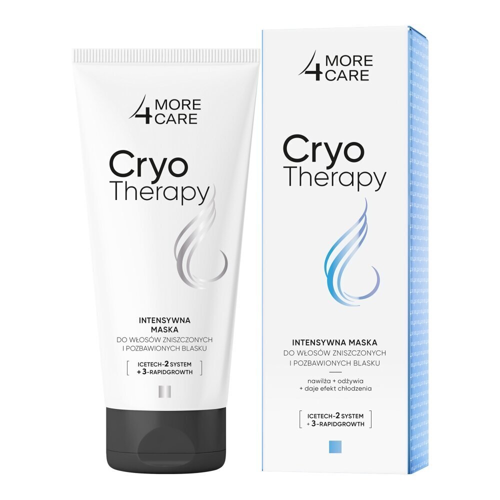 MORE4CARE Cryotherapy Krüoteraapia intensiivne juuksemask 200 ml цена и информация | Maskid, õlid, seerumid | kaup24.ee