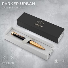 Parker 2143640 Urban Twist Ballpoint Pen | Matt Black koos kuldsete dekoratiivsete osadega | Koos sinise tindiga täitekassetiga | Kingikarp hind ja info | Kirjutusvahendid | kaup24.ee