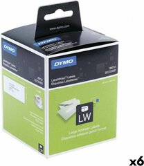 Dymo Roll of Labels Dymo 99012 LabelWriter™ 36 x 89 mm White Black (6 Units) hind ja info | Printeritarvikud | kaup24.ee