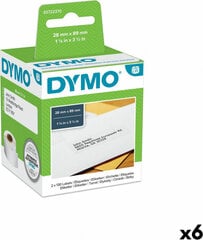 Dymo Roll of Labels Dymo 99010 28 x 89 mm LabelWriter™ White Black (6 Units) hind ja info | Printeritarvikud | kaup24.ee