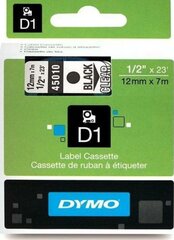 Ламинированная лента для фломастеров Dymo D1 45010 LabelManager™, прозрачная, 12 мм, чёрная (1 шт.) цена и информация | Аксессуары для принтера | kaup24.ee