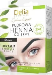 Хна для бровей Delia Eyebrow Expert 1.0 Black, 4г цена и информация | Карандаши, краска для бровей | kaup24.ee