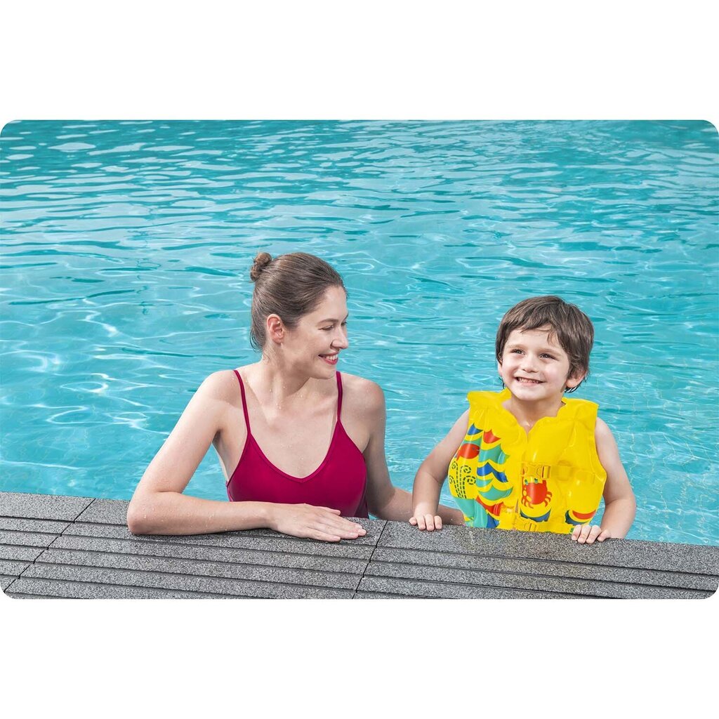 Bestway täispuhutav troopiline vest ujuma õppimiseks, 41 x 30 cm hind ja info | Ujumisvestid ja -kätised | kaup24.ee
